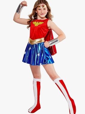 Wonder Woman Hero Girls Red and Blue Superhero Costume for Kids